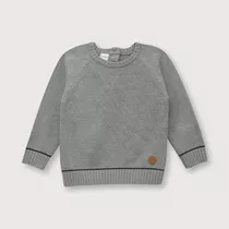 Sweater De Bebés Esencial Gris Melange (6m - 4a)