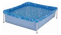 Pileta Estructural Rectangular Mor 001000 Con Capacidad De 400 Litros De 1.15m De Largo X 1.06m De Ancho De 106cm De Diámetro  Azul Diseño Olas