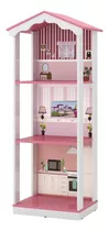 Casinha De Boneca Casa Infantil Mdf Para Menina Rosa Barbie