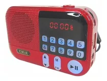 Radio Portátil Fm Mini Recargable Micro Sd Cmik Mk-109e Color Multicolor