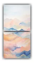 140x70cm Cuadros Decorativos De Paisaje Montañoso Moderno