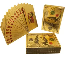 Baralho Dourado Ouro Brilho Luxo Poker Truco Cartas