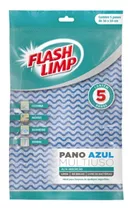 Pano Multiuso Azul 5 Pçs - Flashlimp