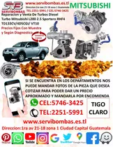 Reparación De Turbos Mitsubishi L200 2.5 4d56u  Guatemala