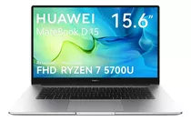 Laptop Huawei Matebook D15 Ryzen 7 16gb + 512ssd W11 Plata Color Gris