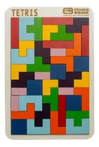 Quebra Cabeça Tetris 3d Brinquedo Educativo Montar Madeira