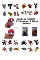 Combo Mini Pokebolas De Pokémon + 2 Sobres Cartas De Pokémon