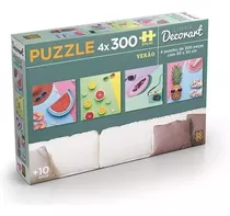 Quebra-cabeça Puzzle P0300 X 4 Decorart Verao 03588 Grow