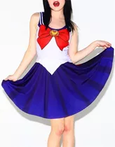 Vestido Stretch Casual De Sailor Moon Cosplay