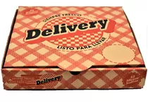 Caja Pizza Delivery 50 Un 25 X 25 X 4,5 Cm