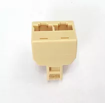 Adaptador Rj45 Duplo 1 Macho X 2 Femeas 8x8 Com 100 Unidades