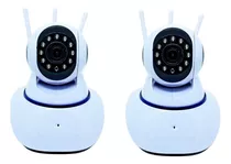 Kit 2 Câmera Ip Espiã Robô 720p Wifi Wireless Visão Noturna 