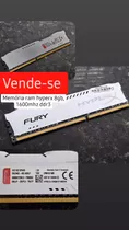 Memória Ram Hyperx 8gb Ddr3 1866mhz Branca