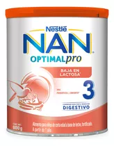 Leche De Fórmula En Polvo Nestlé Nan Optipro 3 Baja En Lactosa En Lata De 1 De 800g - 12 Meses A 3 Años