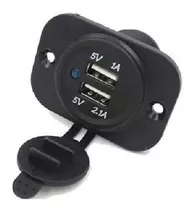 Toma Cargador Usb 12 V Doble Usb Moto,auto,nautica,4x4 