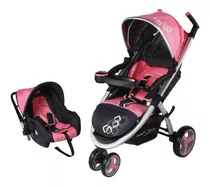 Coche Sweet Baby Rosado Con Porta Bebe