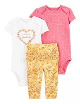 Carter´s Set 3 Piezas Bodies Mangas Cortas Pantalon 1n724810