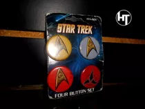 Star Trek, Viaje A Las Estrellas, Pines, Set De 4 Botones