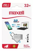 Pendrive Maxell 32gb Usb 3.0 Otg Conector Tipo C