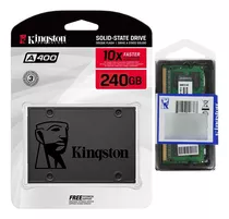 Kit Ssd Sata 240gb Kingston + Memória Note 8gb Ddr3 1333mhz