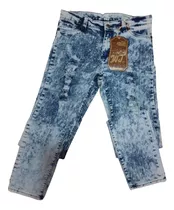 Pantalón Jeans Skinny De Dama Corte Alto Talla S