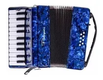 Acordeon Parquer 8 Bajos 22 Teclas Azul Con Correa