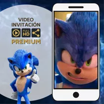 Video Invitación Animada Sonic (incluye Foto) Premium