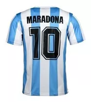 Camiseta Argentina Retro 10 # Maradona 1986 Copa Del Mundo