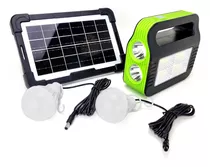 Kit Luminária Solar 96 Leds + 2 Lâmpadas Bulbo Lanterna Usb