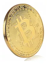 Moneda Fisica  Bitcoin  Btc |  Bañada En Oro | Pesada | 30gr