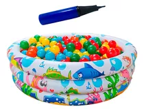 Piscina Infantil Inflável 180l + 50 Bolinhas + Bomba