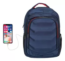 Mochila Unicross Portanotebook Usb Grande Reforzada Tapa Dura