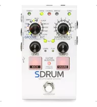 Pedal De Efeito Guitarra Baixo C/ Fonte Digitech Sdrum V04 Cor Branco