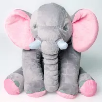 Almofada Elefante Pelúcia 50cm Travesseiro Bebê Antialérgico