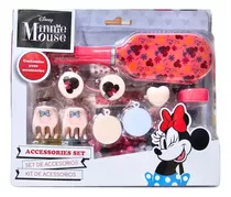 Set Minnie Mouse Cepillo Broches Kit Para Collares Anillos