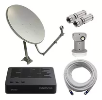 Kit Completo Receptor Digital Hd Intelbras + Antena Banda Ku