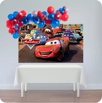 Banner Fondo Candy Bar Cumpleaños Cars Rayo Mcquenn 120x70