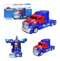 Caminhão Optimus Prime Herói Transformers Robot Car Som Luz