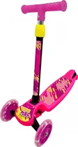 Patinete Infantil Rosa Com Led Nas Rodas Para Meninas