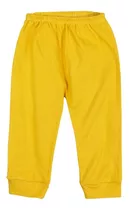 Calça Infantil 100% Algodão Suedine Amarelo Canário