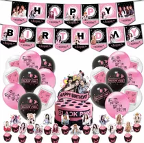 Kit Cumpleaños Blackpink K-pop Decoración Calidad Diseño