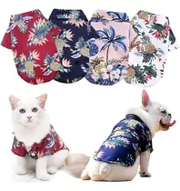 Ropa Camisa Hawaiana Verano Talle L Para Perro Gato Mascota 