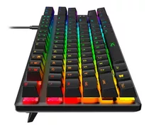 Teclado Gamer Hyperx Alloy Origins Core Qwerty Red Inglés Us Color Negro Con Luz Rgb