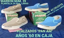 Zapatillas Pan Am De Lona Num. 39 Y 43 Años '60 E/caja Stock