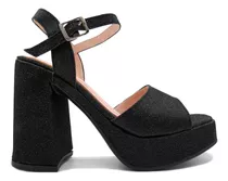 Sandalias Mujer Fiesta Plataforma Taco Alto Miranto 260m