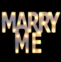 Letras Led Marry Me 3d Decoracion Adorno Matrimonio