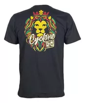 Camiseta Cyclone Rasta Lion Metal