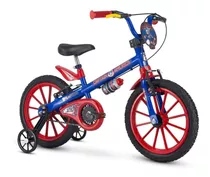 Bicicleta Infantil Aro 16 Capitão América Nathor Cor Azul