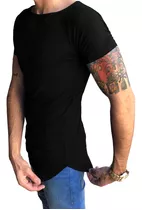 Camisa Long Masculina Oversized Swag Longline Viscose