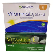 Vitamina D3 800 Ui + Vitamina E 400 Ui Para 1 Mes